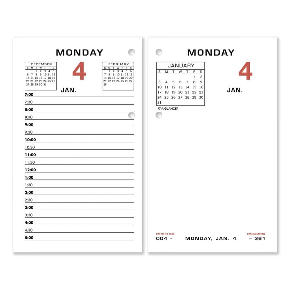 AT-A-GLANCE - Note Pads, Writing Pads & Notebooks Writing Pads & Notebook Type: Desk Calendar Refill Size: 3-1/2 x 6 - Eagle Tool & Supply