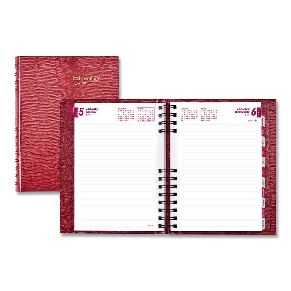 Appointment Book: 432 Sheets, Planner Ruled Red Cover