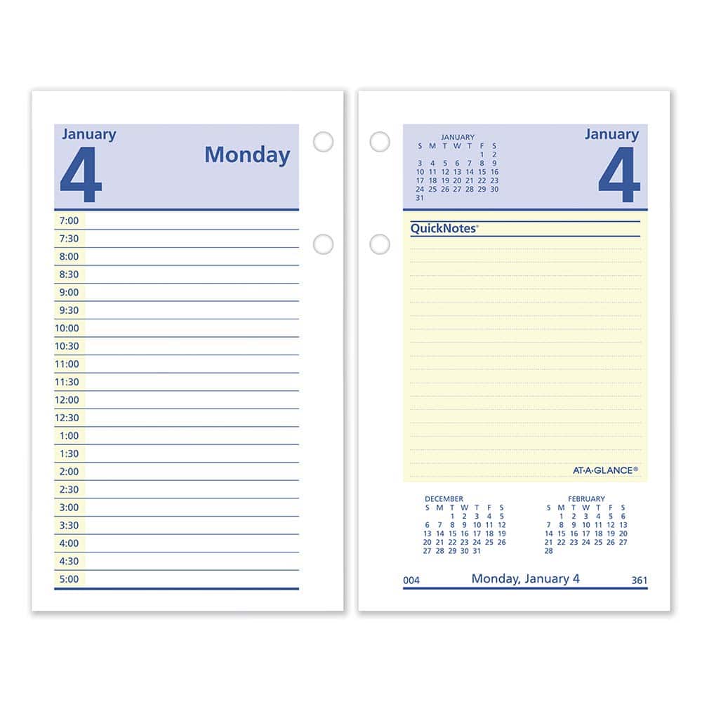 AT-A-GLANCE - Note Pads, Writing Pads & Notebooks Writing Pads & Notebook Type: Desk Calendar Refill Size: 3-1/2 x 6 - Eagle Tool & Supply