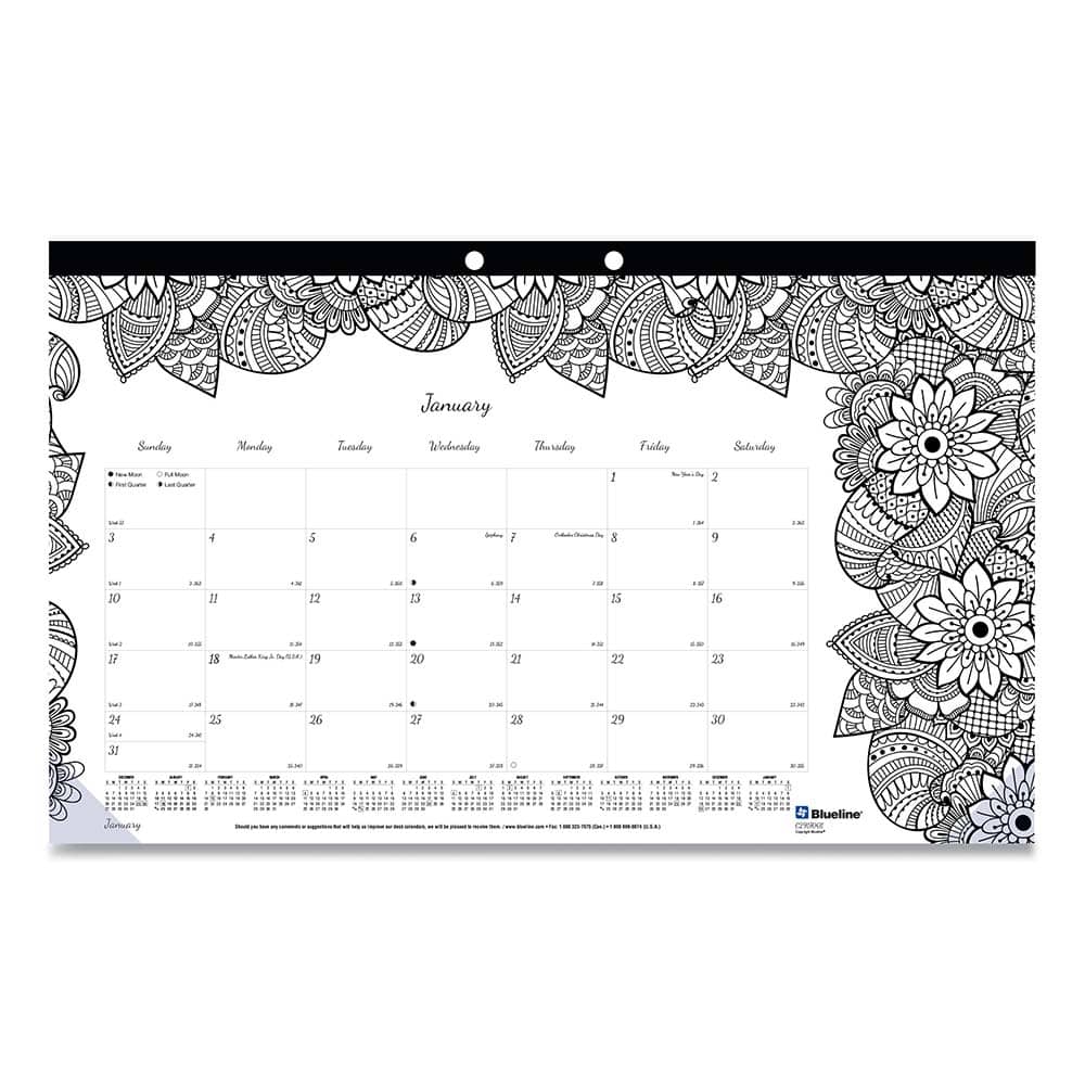 Blueline - Note Pads, Writing Pads & Notebooks Writing Pads & Notebook Type: Desk Pad Size: 17-3/4 x 10-7/8 - Eagle Tool & Supply