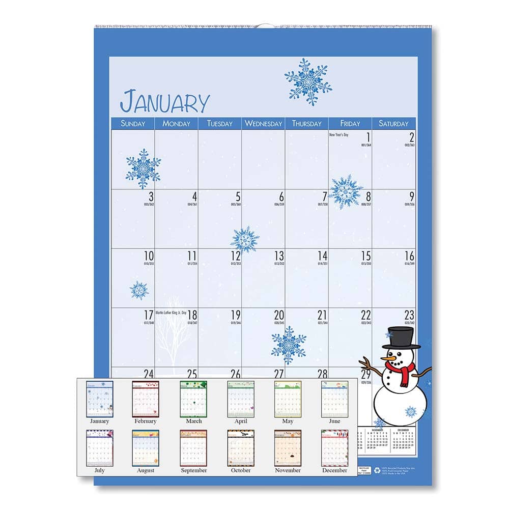 House of Doolittle - Note Pads, Writing Pads & Notebooks Writing Pads & Notebook Type: Wall Calendar Size: 12 x 16-1/2 - Eagle Tool & Supply