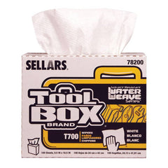 Shop Towel/Industrial Wipes: Pop-Up, White