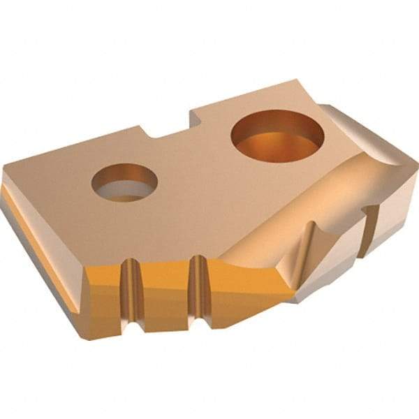 Allied Machine and Engineering - 39/64" Diam x 1/8" Thick, Seat Code 0, 132° Included Angle Spade Drill Insert - AM300 Coated, Carbide, Grade K20, Series GEN2 T-A - Eagle Tool & Supply