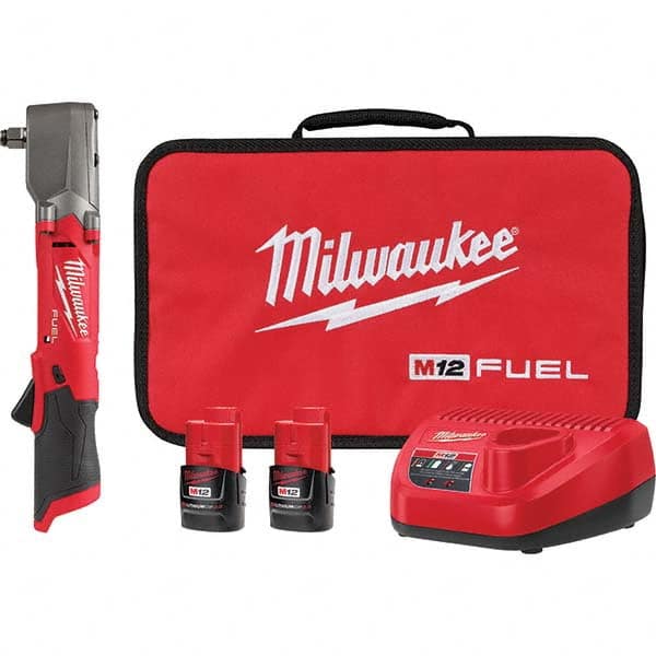 Milwaukee Tool - Cordless Impact Wrenches & Ratchets Voltage: 12.0 Drive Size (Inch): 1/2 - Eagle Tool & Supply