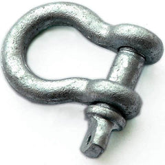 PRO-SOURCE - Shackles; Nominal Chain Size: 3/8 ; Load Limit (Ton): 2.00 ; Type: Anchor ; Pin Type: Screw ; Material: Alloy ; Jaw Inside Height (Inch): 7/16 - Exact Industrial Supply