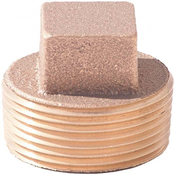 Merit Brass - Brass & Chrome Pipe Fittings Type: Square Head Plug Fitting Size: 3 - Eagle Tool & Supply
