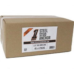 1Shot Steel Stud Anchor - Drywall & Hollow Wall Anchors Type: Self Drilling Material: Zinc - Eagle Tool & Supply