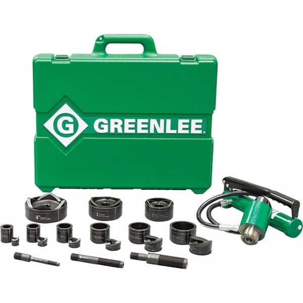 Greenlee - Punch & Driver Kits Tool Type: Knockout Set Punch Shape: Round - Eagle Tool & Supply