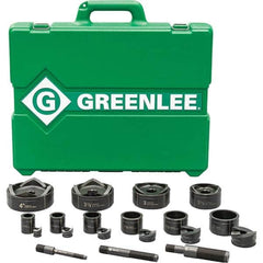 Greenlee - Punch & Driver Kits Tool Type: Knockout Set Punch Shape: Round - Eagle Tool & Supply