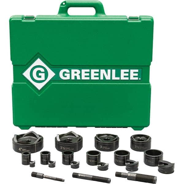 Greenlee - Punch & Driver Kits Tool Type: Knockout Set Punch Shape: Round - Eagle Tool & Supply