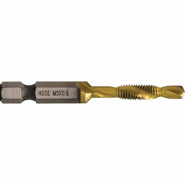 Greenlee - Combination Drill & Tap Sets Minimum Thread Size (mm): M5x0.80 Maximum Thread Size (mm): M5x0.80 - Eagle Tool & Supply