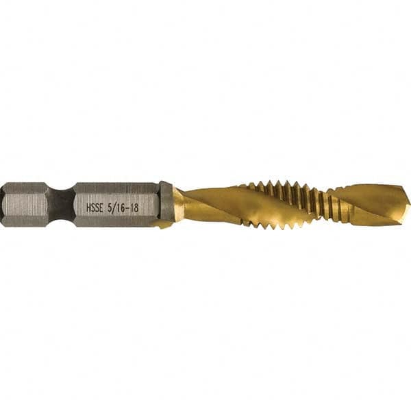 Greenlee - Combination Drill & Tap Sets Minimum Thread Size (Inch): 5/16-18 Maximum Thread Size (mm): M8x1.25 - Eagle Tool & Supply