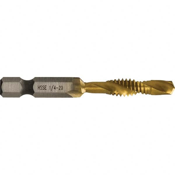 Greenlee - Combination Drill & Tap Sets Minimum Thread Size (Inch): 1/4-20 Maximum Thread Size (mm): M6x1.00 - Eagle Tool & Supply