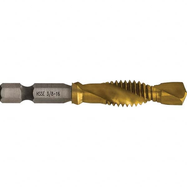 Greenlee - Combination Drill & Tap Sets Minimum Thread Size (Inch): 3/8-16 Maximum Thread Size (mm): M10x1.50 - Eagle Tool & Supply