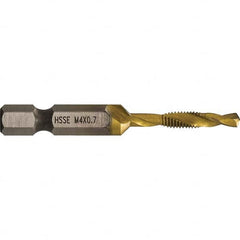 Greenlee - Combination Drill & Tap Sets Minimum Thread Size (mm): M4x0.70 Maximum Thread Size (mm): M4x0.70 - Eagle Tool & Supply