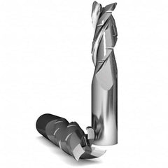3/8″ Diam 3-Flute 37° Solid Carbide Roughing & Finishing End Mill Uncoated, 1″ LOC, 2-1/2″ OAL, 3/8″ Shank Diam, Series AL