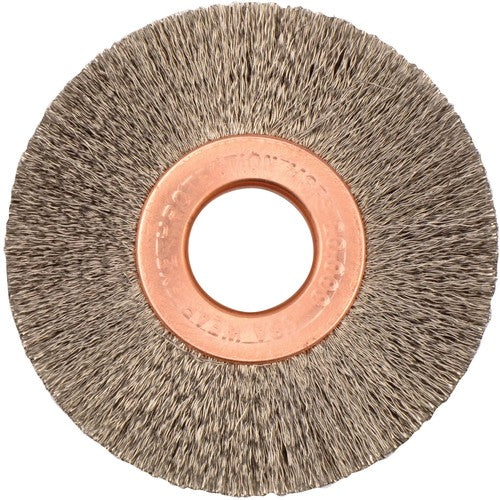 2″ Small Diameter Crimped Wire Wheel, .003″ Steel Fill, 1/2″ Arbor Hole - Eagle Tool & Supply