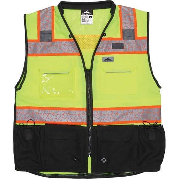MCR Safety - High Visibility Vests Vest Style: Surveyor's Vest Type: Hi Visibility - Eagle Tool & Supply