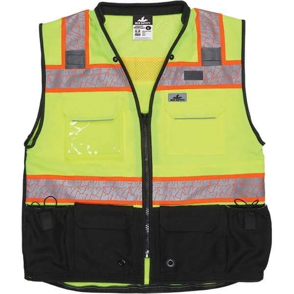 MCR Safety - High Visibility Vests Vest Style: Surveyor's Vest Type: Hi Visibility - Eagle Tool & Supply