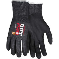 MCR Safety - Size M, ANSI Cut Lvl A4, Puncture Lvl 4, Abrasion Lvl 5, Nitrile Coated Cut Resistant Gloves - Eagle Tool & Supply