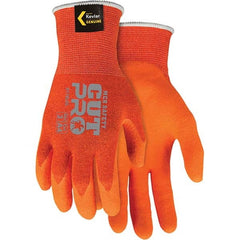 MCR Safety - Size S, ANSI Cut Lvl A4, Puncture Lvl 4, Abrasion Lvl 4, Latex Coated Cut Resistant Gloves - Eagle Tool & Supply