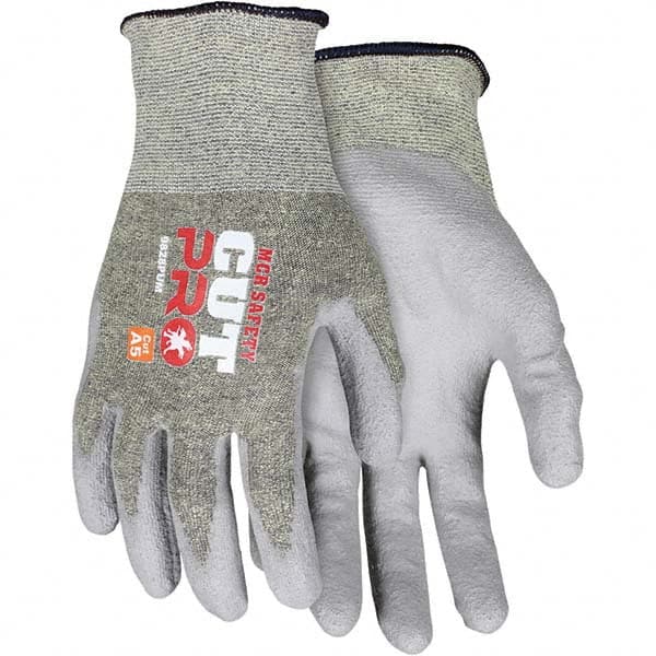MCR Safety - Size XL, ANSI Cut Lvl A5, Puncture Lvl 2, Abrasion Lvl 3, Polyurethane Coated Cut Resistant Gloves - Eagle Tool & Supply