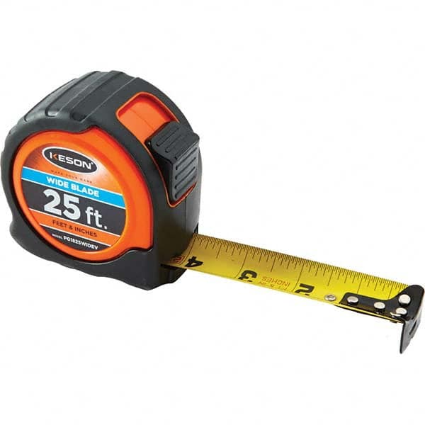 Keson - 25' x 1-3/16" Yellow Blade Tape Measure - Eagle Tool & Supply