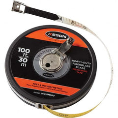 Keson - 100' x 1/2" White Blade Tape Measure - Eagle Tool & Supply