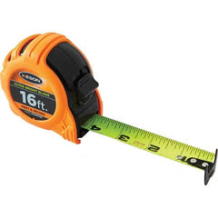 Keson - 16' x 1" Hi-Vis Yellow/White Blade Tape Measure - Eagle Tool & Supply