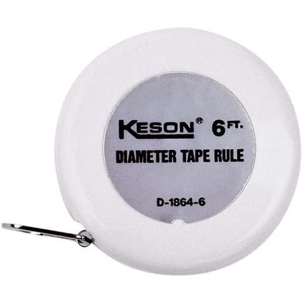 Keson - Diameter Tape Measures Minimum Measurement (Inch): 1/2 Minimum Measurement (Decimal Inch): 0.0010 - Eagle Tool & Supply