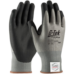 16-X570/XL Coated Gloves w/Polykor - G-Tek PolyKor Xrystal - S&P Blended 13 Gauge - Black NeoFoam Grip - A4 - Exact Industrial Supply