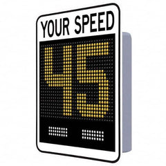 TAPCO - "Your Speed," 42" Wide x 30" High Aluminum Face/Polycarbonate Housing Speed Limit Sign - Eagle Tool & Supply