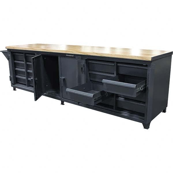 Strong Hold - Stationary Workstations Type: Workbench Cabinet Load Capacity (Lb.): 6,000 - Eagle Tool & Supply