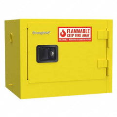 Strong Hold - Safety Cabinets Hazardous Chemical Type: Flammable and Combustible Liquids Color: Yellow - Eagle Tool & Supply