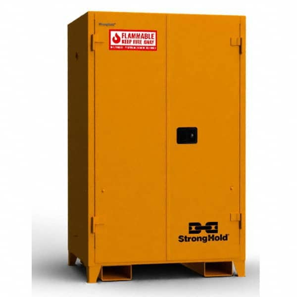 Strong Hold - Safety Cabinets Hazardous Chemical Type: Flammable and Combustible Liquids Color: Yellow - Eagle Tool & Supply