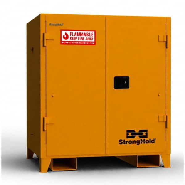 Strong Hold - Safety Cabinets Hazardous Chemical Type: Flammable and Combustible Liquids Color: Yellow - Eagle Tool & Supply