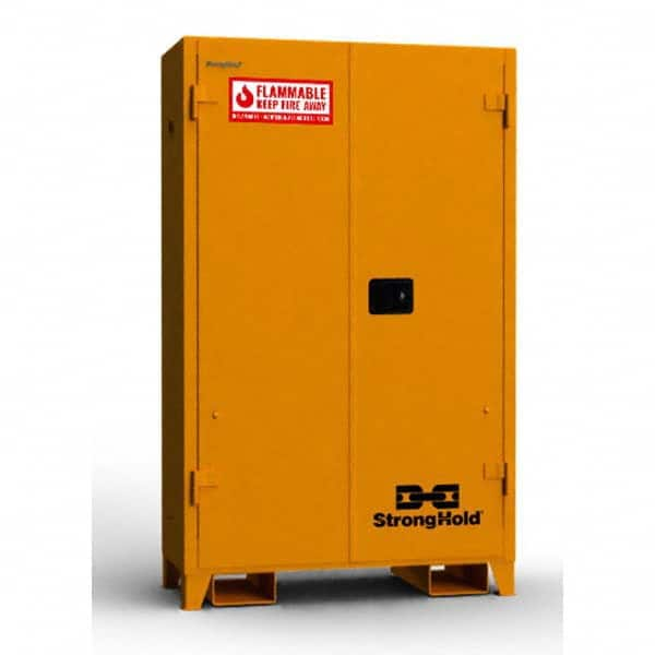 Strong Hold - Safety Cabinets Hazardous Chemical Type: Flammable and Combustible Liquids Color: Yellow - Eagle Tool & Supply