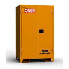 Strong Hold - Safety Cabinets Hazardous Chemical Type: Flammable and Combustible Liquids Color: Yellow - Eagle Tool & Supply