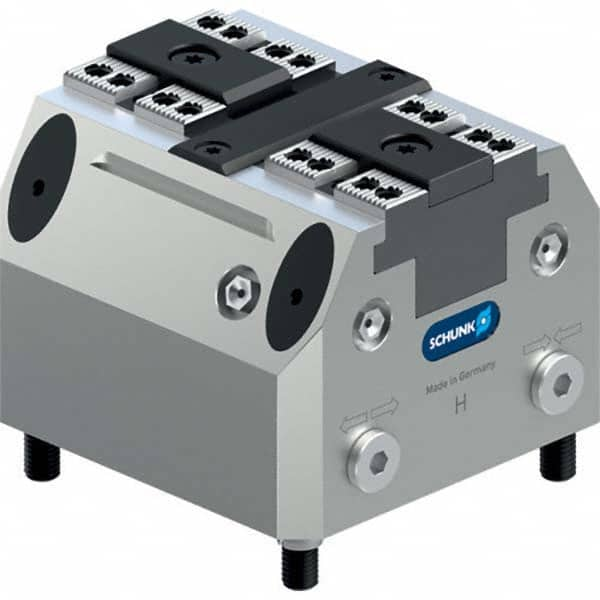 Schunk - Machine Vises Jaw Width (mm): 64.0 Throat Depth (mm): 60.0 - Eagle Tool & Supply