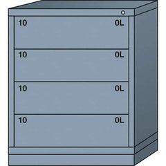 Lyon - 4 Drawer, Standard Mid-Range - Single Drawer Access Cabinet - Steel, 30" Wide x 28-1/4" Deep x 37-15/79" High, Dove Gray - Eagle Tool & Supply