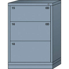 Lyon - 3 Drawer, Standard Eye-Level - Single Drawer Access Cabinet - Steel, 30" Wide x 28-1/4" Deep x 44-1/4" High, Dove Gray - Eagle Tool & Supply