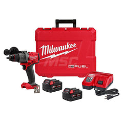 Cordless Hammer Drill: 18V, 1/2″ Chuck, 2,100 RPM Single Sleeve Ratcheting Chuck, Reversible, 2 Lithium-ion, 48-59-1812 Charger