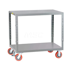 Mobile Work Benches; Bench Type: Mobile Table; Edge Type: Straight; Depth (Inch): 30; Leg Style: Adjustable; Load Capacity (Lb. - 3 Decimals): 3600; Color: Gray; Maximum Height (Inch): 47-1/2; Minimum Height (Inch): 35-1/2; Gauge: 12; Work Bench Material: