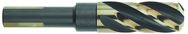 3/4" Dia. - 1-7/8 Flute Length - 4-5/16" OAL - 1/2 3-Flat Shank-HSS-118° Point Angle-Black & Gold-Series 1458 - Reduced Shank Core Drill; - Eagle Tool & Supply