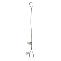 Eye & Eye Sling: 2' Long, 1.2 Ton Vertical Standard Eye, Silver