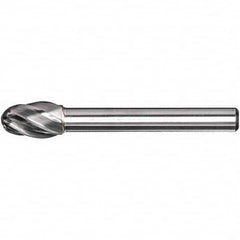 Precision Twist Drill - 3/8" Cut Diam, 1/4" Shank Diam, Carbide Aluma Cut Oval Burr - Eagle Tool & Supply