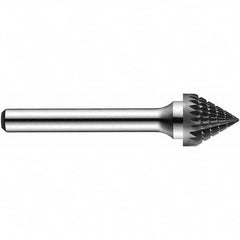 Precision Twist Drill - 5/8" Cut Diam, 1/4" Shank Diam, Carbide Double Cut 60° Angle Burr - Eagle Tool & Supply