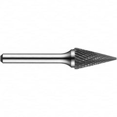 Precision Twist Drill - 5/8" Cut Diam, 1/4" Shank Diam, Carbide Double Cut Cone Burr - Eagle Tool & Supply