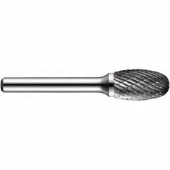 Precision Twist Drill - 3/16" Cut Diam, 1/4" Shank Diam, Carbide Double Cut Ball Burr - Eagle Tool & Supply