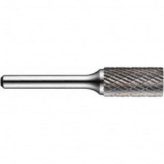 Precision Twist Drill - 1" Cut Diam, 1/4" Shank Diam, Carbide Double Cut Cylinder Burr - Eagle Tool & Supply